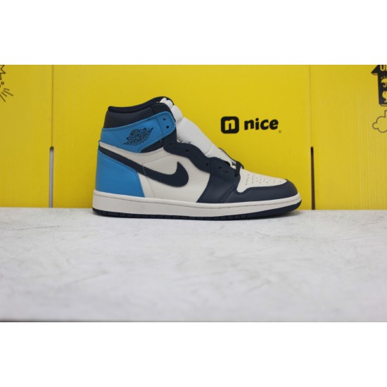 Nike Air Jordan 1 Retro High OG "Obsidian" Blue/White Basketball Shoes Unisex AJ1 Sneakers 555088 140