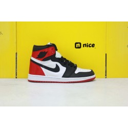 Nike Air Jordan 1 Retro High OG "Satin Black Toe" Basketball Shoes CD0461 016 Unisex White/Red/Black AJ1 Sneakers