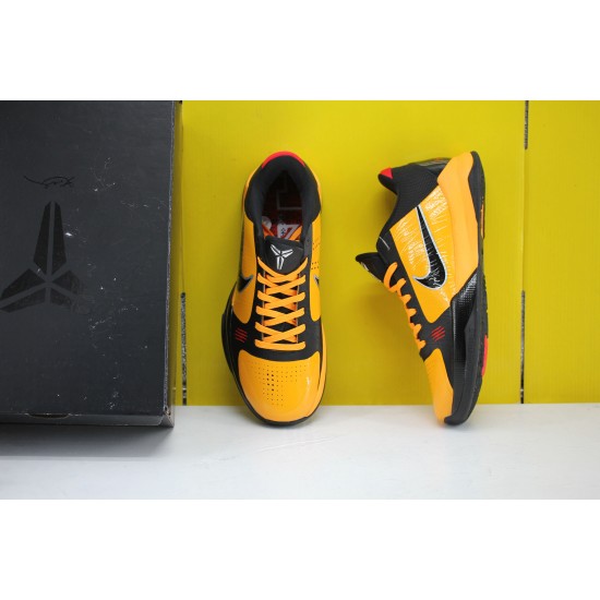 Nike Zoom Kobe 5 "Bruce Lee" Yellow/Black Basketball Shoes CD4991 700 Mens KB5 Sneakers