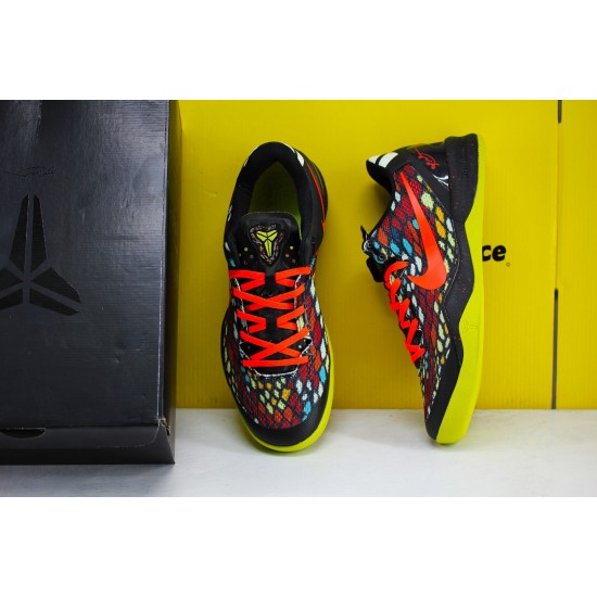 Nike Kobe 8 Christmas Black Red Unisex Basketball Shoes 555286-060