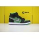  Nike Air Jordan 1 High Zoom “Rage Green” Basketball Shoes Black/Green Unisex AJ1 Sneakers CK6637-002